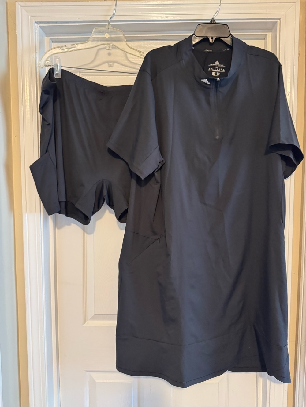 adidas Black Midi Dress with Matching Shorts NWOT
